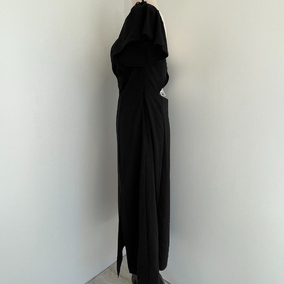 UO black cold off the shoulder midi dress - Picture 10 of 14